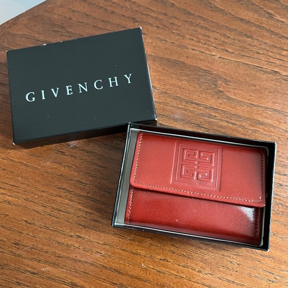 Vintage Givenchy Small Card Holder Leather Wallet - Picture 1 of 9